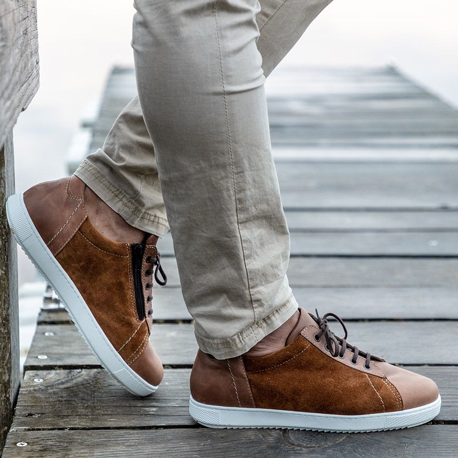 Basket confortable homme CHUT YVAN CAMEL Podowell