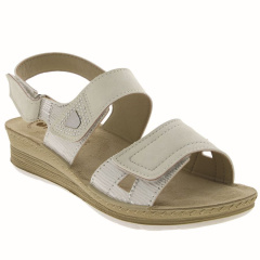 sandale confort inaya blanc profil