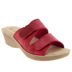 Mule femme FANNIE ROUGE vue de face