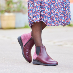 Bottine dressy prune portee
