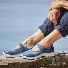 Chaussure détente femme Melba bleu vue portee