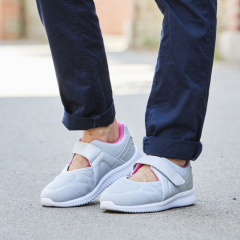 ballerine sport Valba gris vue portee