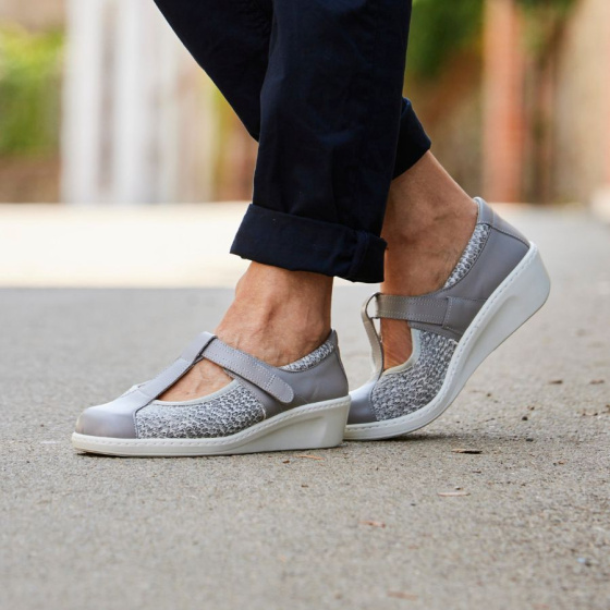 Chaussure femme grise shop