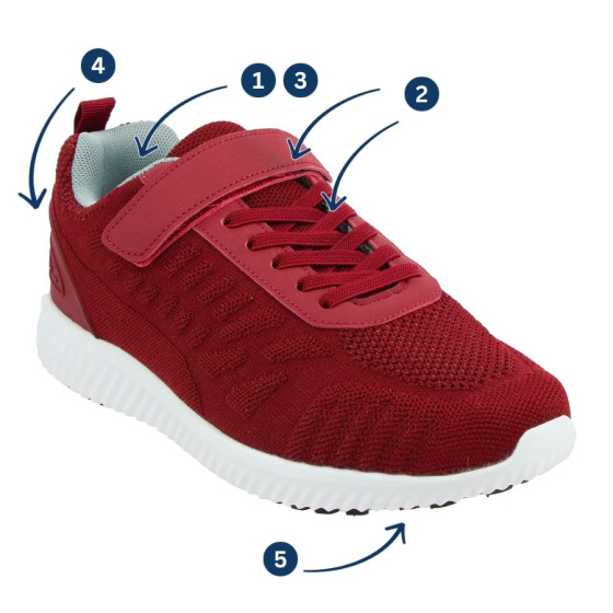 Sneakers baskets Femme Valia Bordeaux Podowell