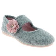 Chausson femme LUANA GRIS vue de face