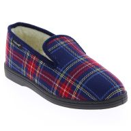 Chausson confort homme GUSTAVE MARINE vue de profil