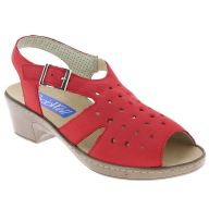 sandale confort femme kylie rouge profil