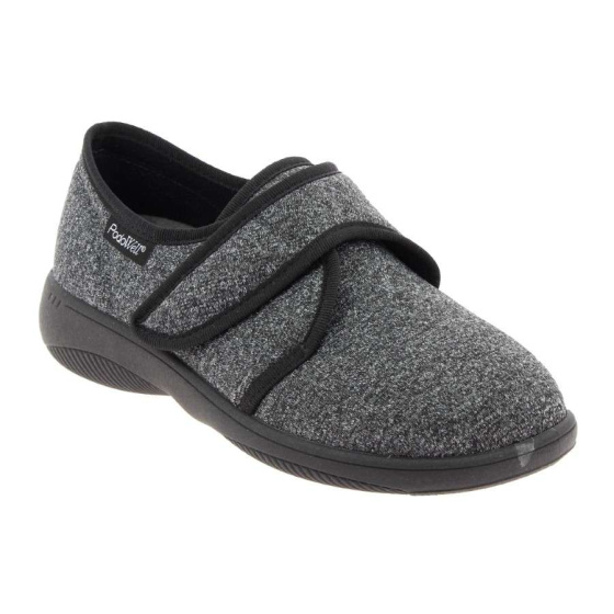 Chausson confortable pour femme et homme CHUT ANTOINE noir Podowell
