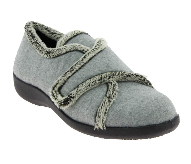 Chaussons orthopédiques Femme Plumette-Gris