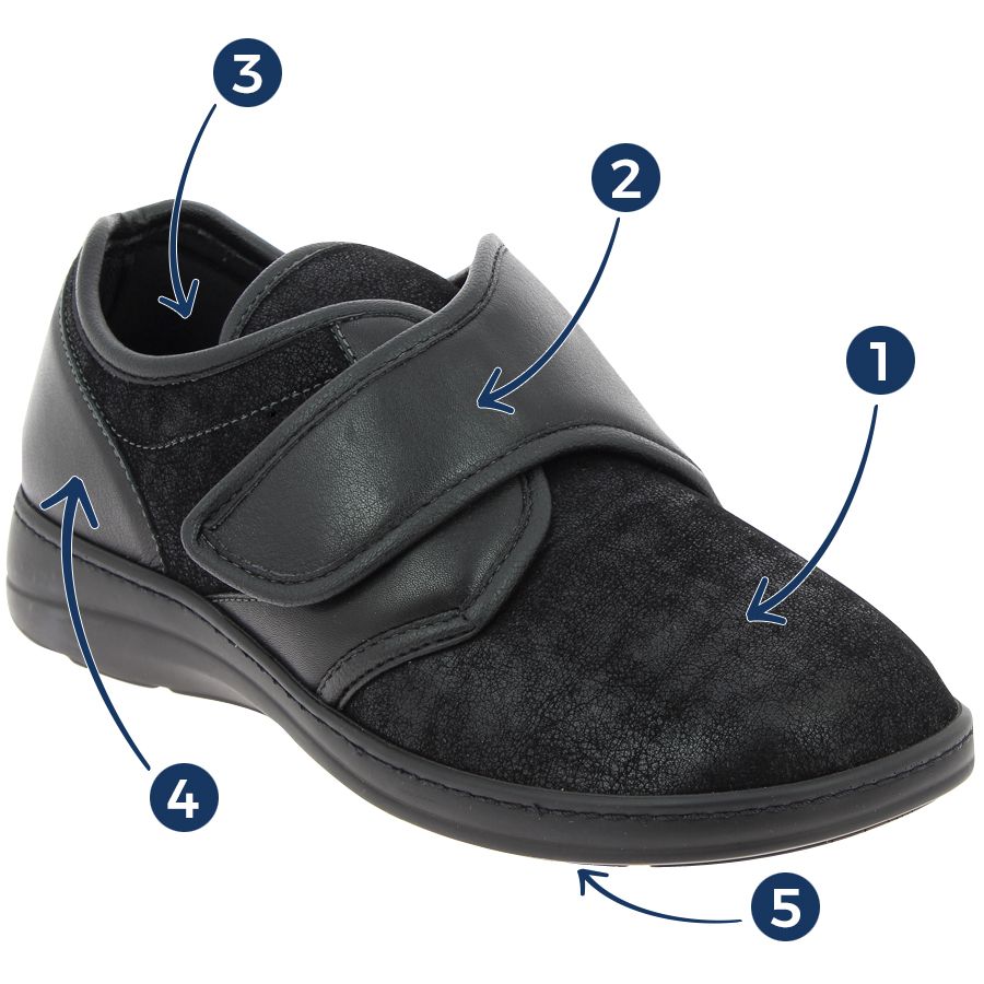 Chaussures orthopédiques à enfiler pour homme • Instant Santé