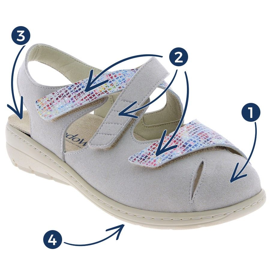 Sandale orthop dique femme CHUT GRETA multicolore Podowell