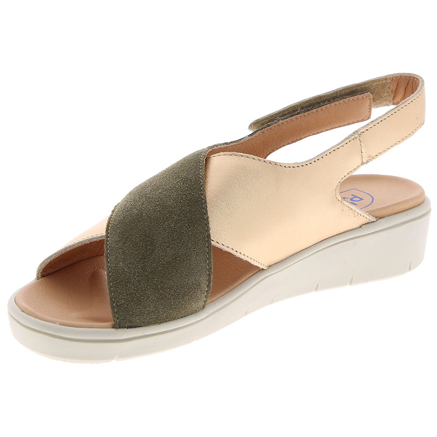 Sandales confort Femme Rosy Rose-Kaki PULSE!