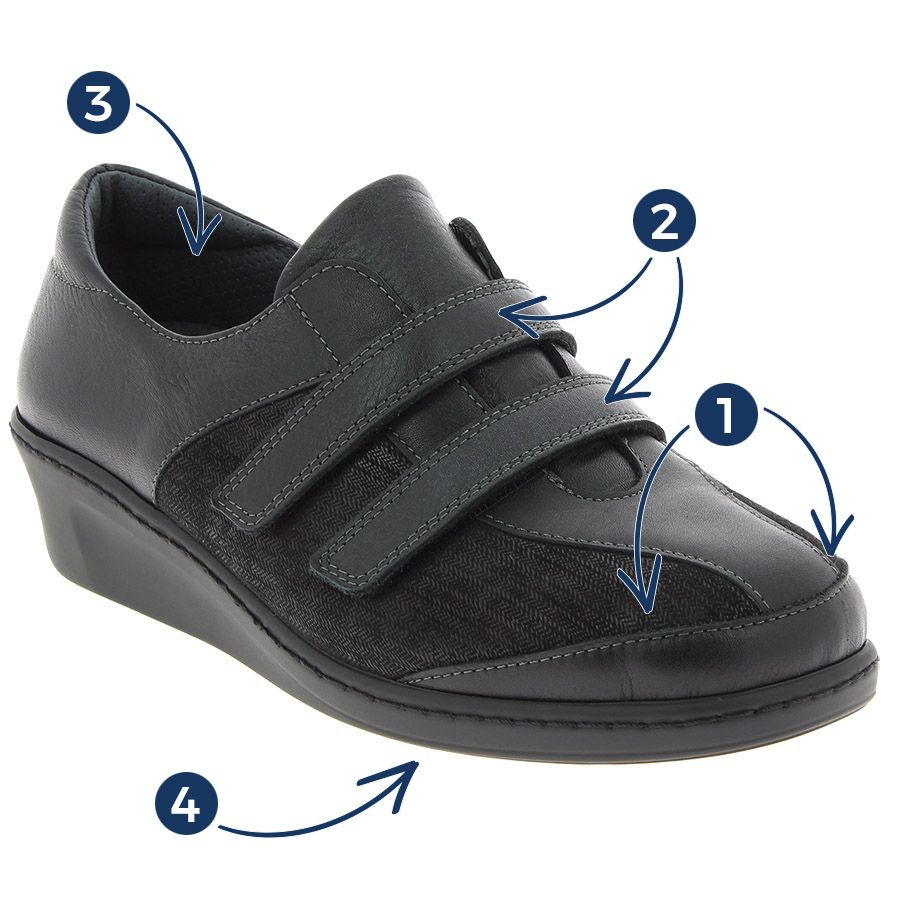 Chaussures Alfani Femme 6.5 – Cuir Noir – Compensées Plates – Mary Jane – Neuves