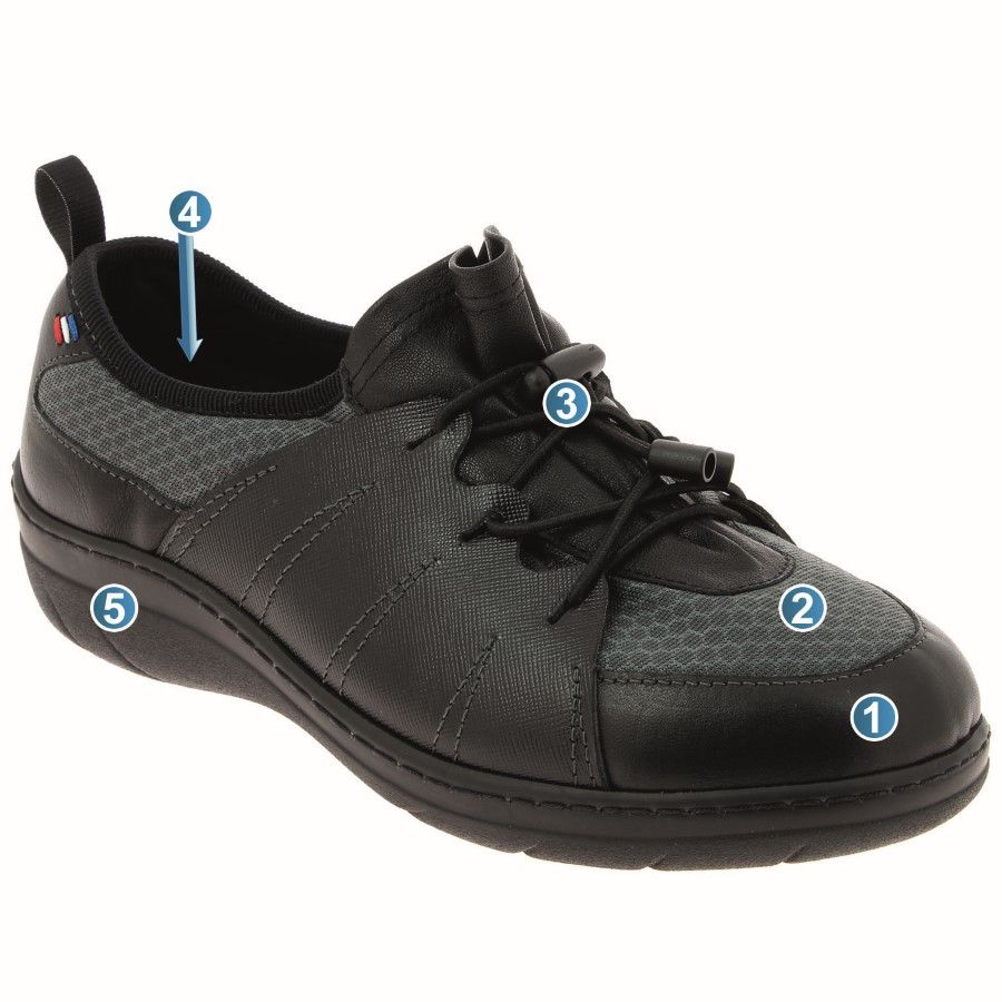 Chaussures detente pour femme CHUT VICTORIA gris Podowell
